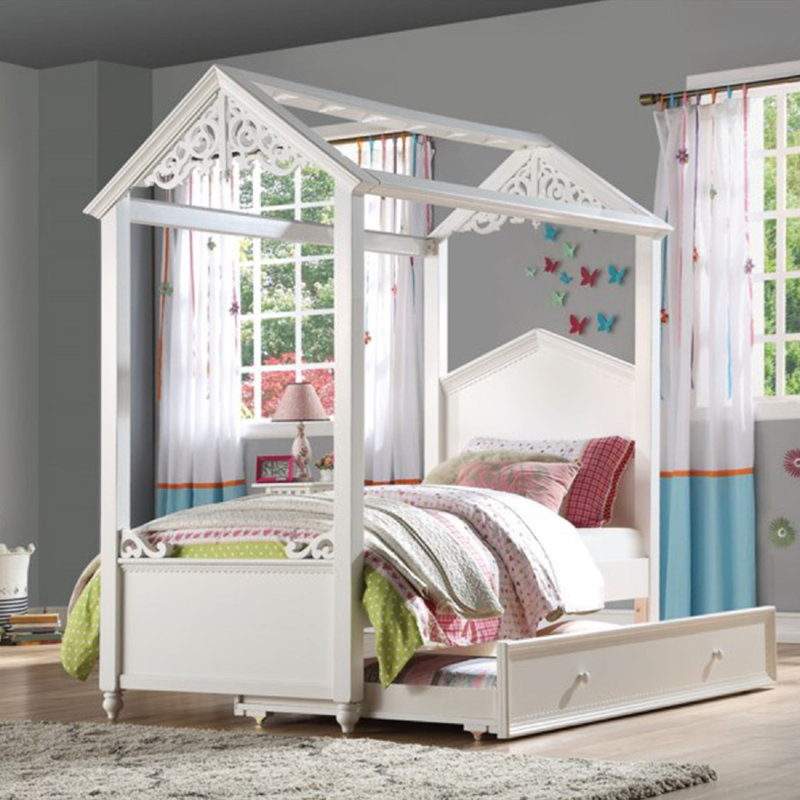 Lit simple avec lit gigogne Plympt