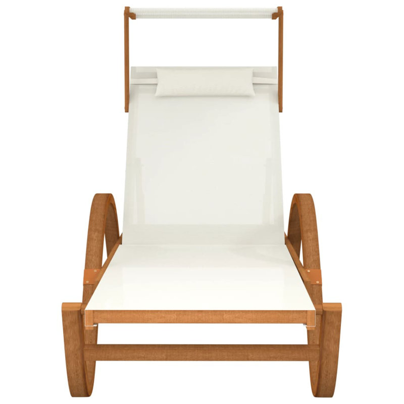 Chaise longue d'extérieur Donik, Blanc