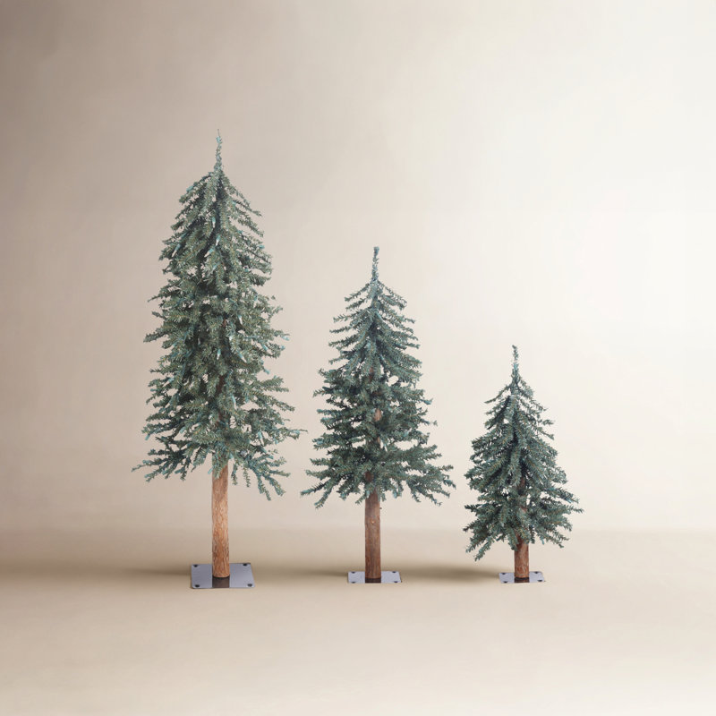 Natural Bark Alpine 2' 3' 4' Artificial Christmas Tree