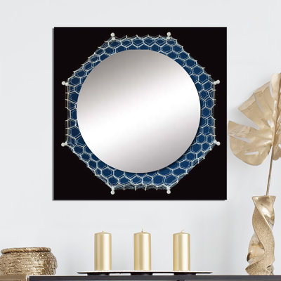 Hexagon Space Hive Infinity Matrix - Fractals Large Square Mirror For Wall Art Decor