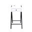Bureau blanc + noir avec option de chargement et espace de rangement dissimulé