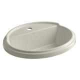Tresham® Ceramic Oval Drop-In Bathroom Sink with Overflow