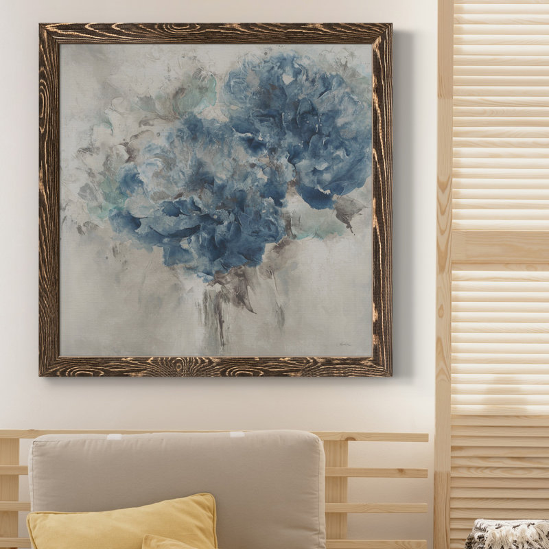 Imprimé, Encadré de bois de noyer, H 31,5 po x l 31,5 po x P 1,5 po