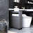 Gray Bathroom Rolling Cabinet With Storage Options 6.25" Wide Shelf