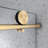 6076 Brushed Gold Frameless One Fixed And One Shifted Shower Door,70MM 304 Stainless Steel Large Pulleys With Adjustable Soft Closing Function,With Nano Easy Cleaning,Stick Explosionproof Menbrance-124947522