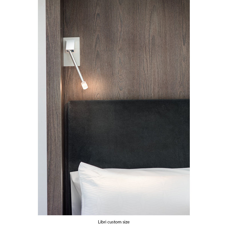 Libri 1 - Light LED Armed Sconce, Brushed Aluminum