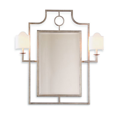 Doheny Metal Beveled Lighted Wall Mirror
