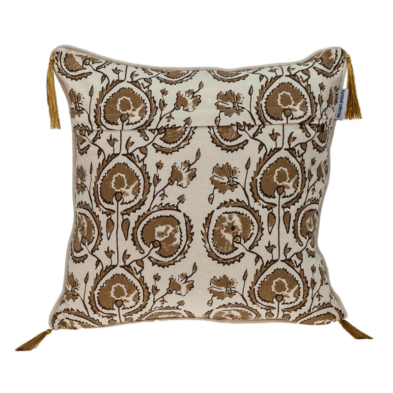 Coussin décoratif transitionnel Parkland Marjolaine beige