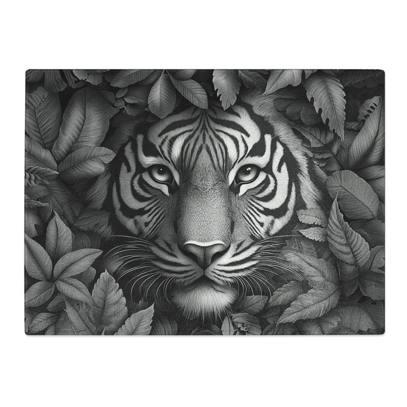 Tiger Design  Glass Chopping Board