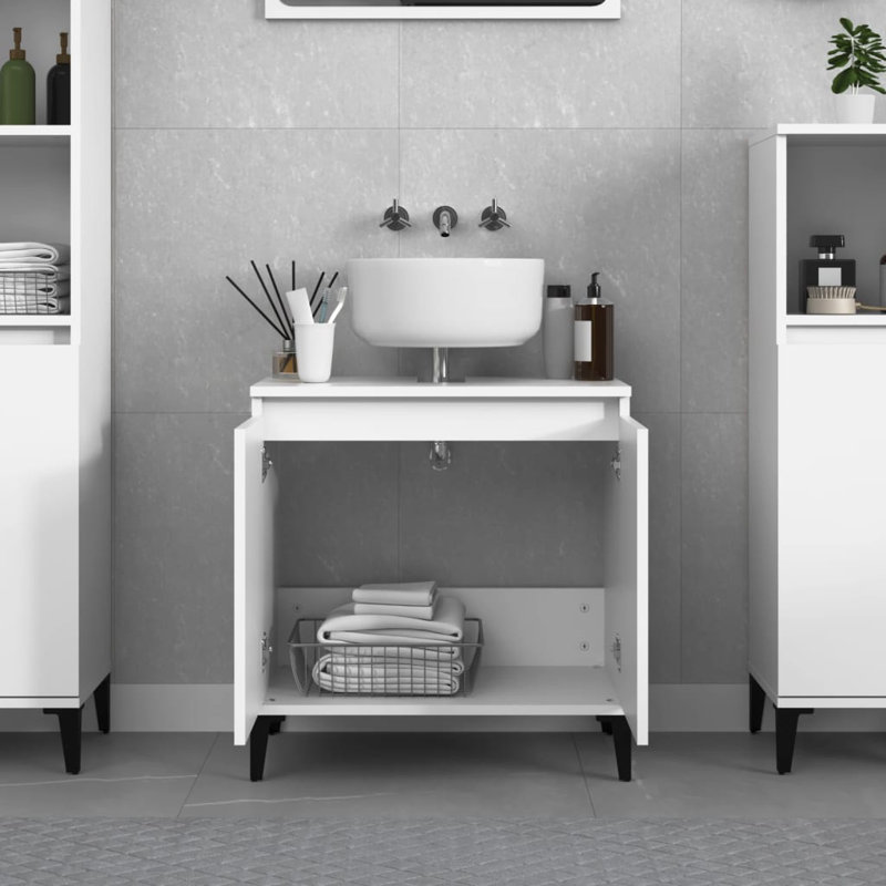 Rufaidah 58cm Single Bathroom Vanity Base Only, White