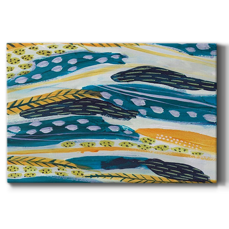 Toile tendue avec châssis de qualité supérieure Feathery IV - prête à être accrochée, H 12 po x l 18 po