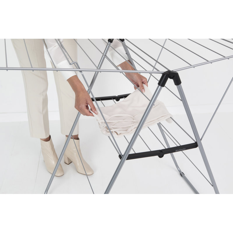 Brabantia Hangon 25 m Folding Drying Rack, Silver