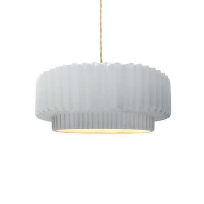 Luminaire suspendu tambour 1 lumière Gela