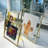 Elegant Gold Metal Floater Frame Set - Minimalist Tabletop Display For Love And Family Photos