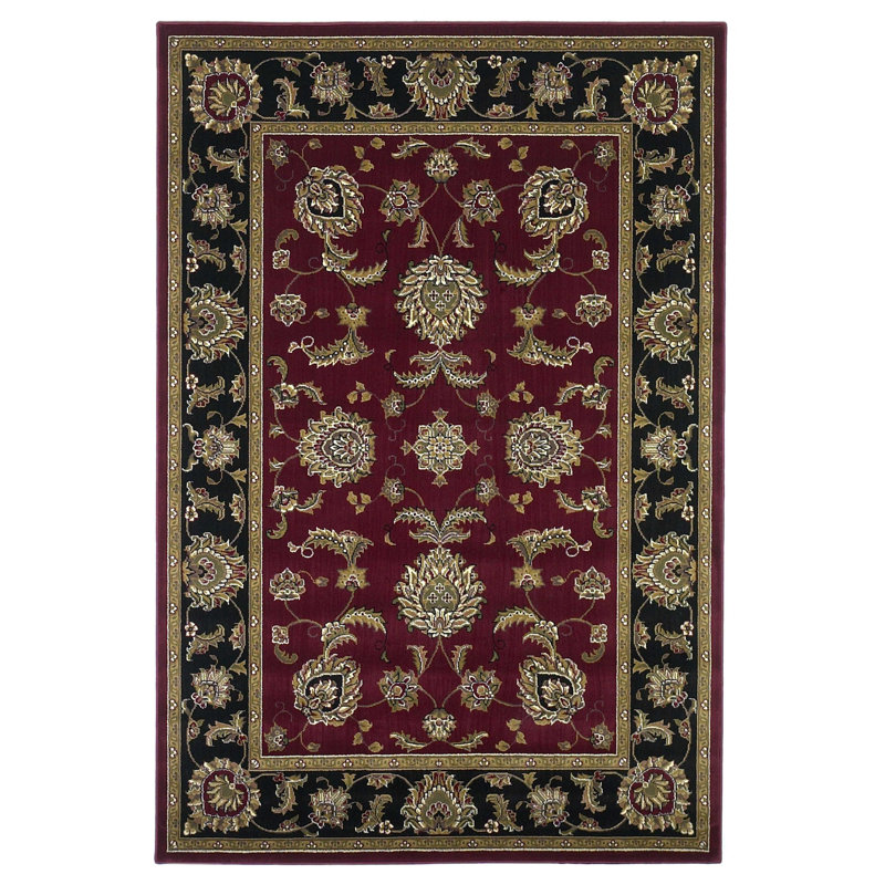 Tapis rouge / noir Austino, Rectangle 9 pi 10 po x 13 pi 2 po