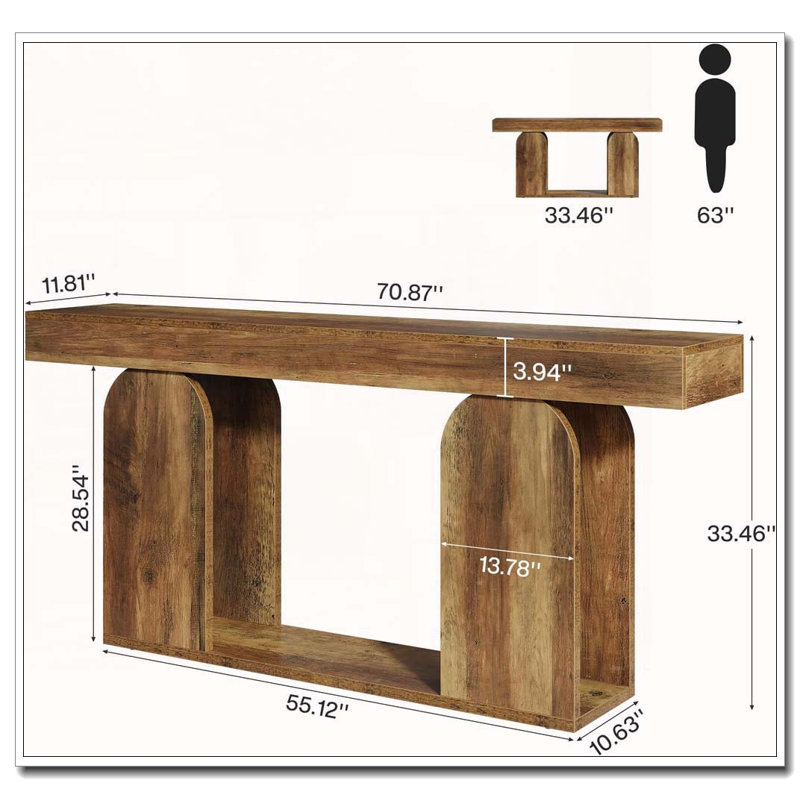 Sturdy Console Table with Durable MDF Construction