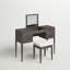 Ensemble de coiffeuse avec tabouret et miroir-900008219