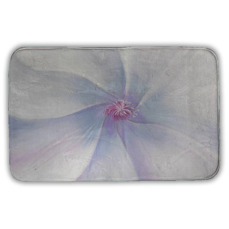 Petals Bath Mat with Non-Slip Backing - Quick Dry Memory Foam Bathroom Rug - Absorbent - Modern Plush Spa-Style - Machine Washable