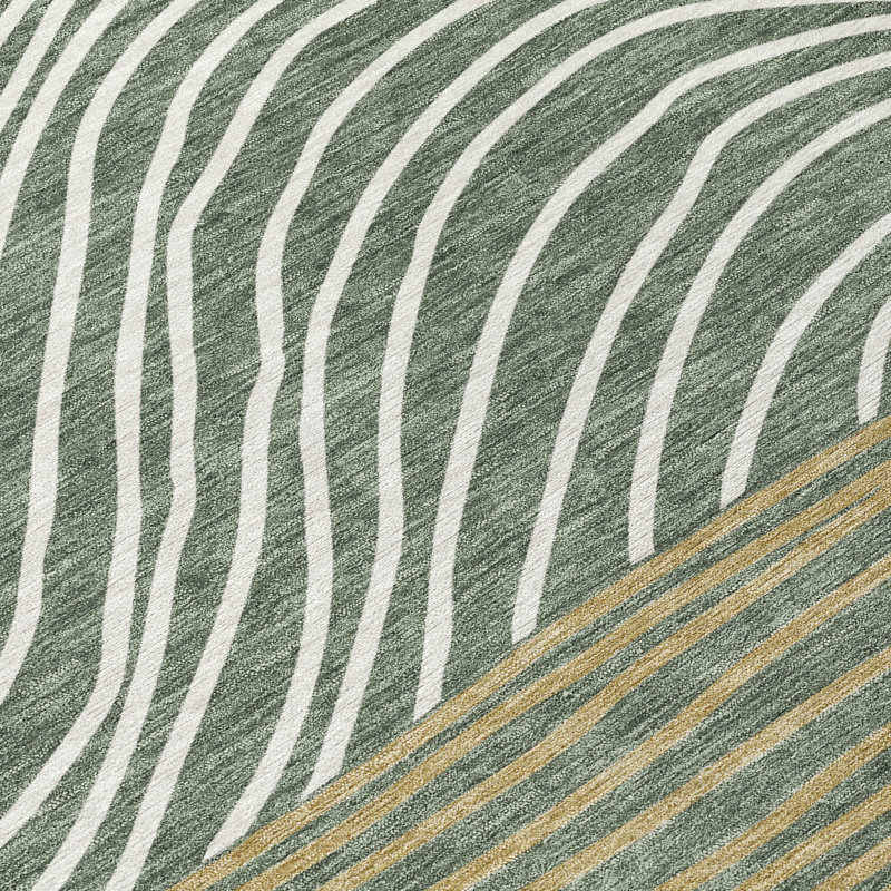 Machine Washable Indoor/Outdoor Chantille ACN2350 Stripes Rug, Rectangle 9' x 12'