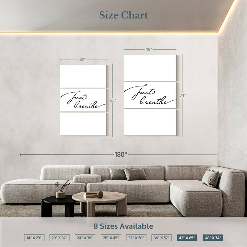Tergel Minimalist Just Breathe, H 74 po x l 48 po