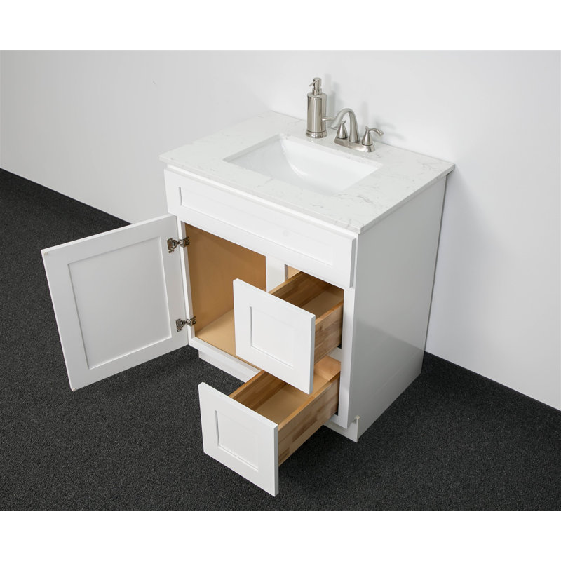 Base de meuble-lavabo 30 po seulement, Blanc