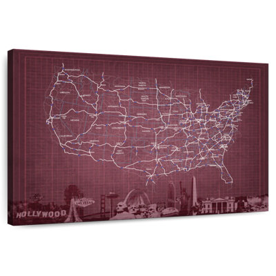 Carte des Aloon Maroon Highway, États-Unis