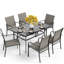 Argyri Rectangular 7 - Piece 6 - Person 152.4Cm Outdoor Table Set-251893833