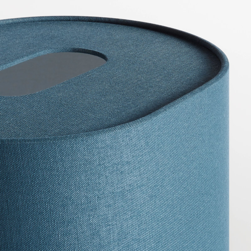 Navy Fabric Modern Table Lamp with Oval Shade