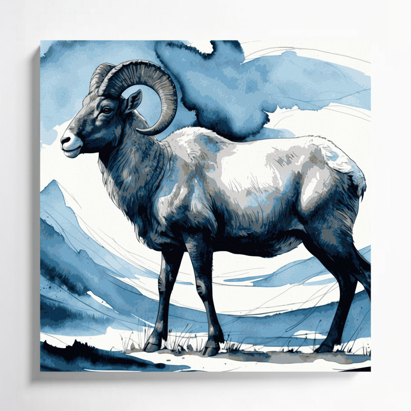 Art mural sur toile bleu
