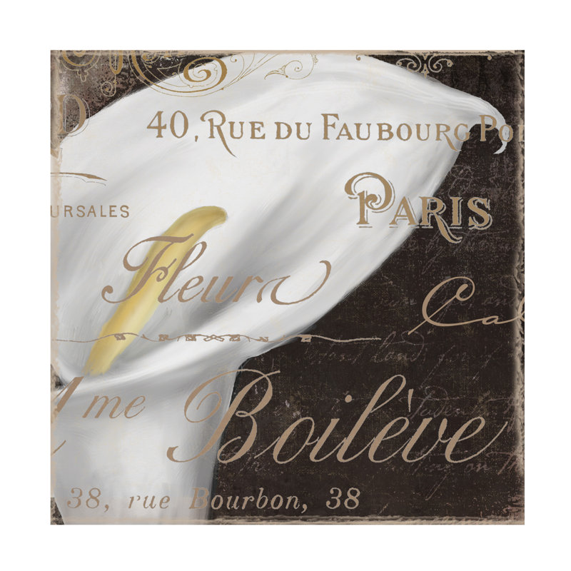 Art sur toile «Bachelor Sasha Fleurs Blanc I», H 14 po x l 14 po