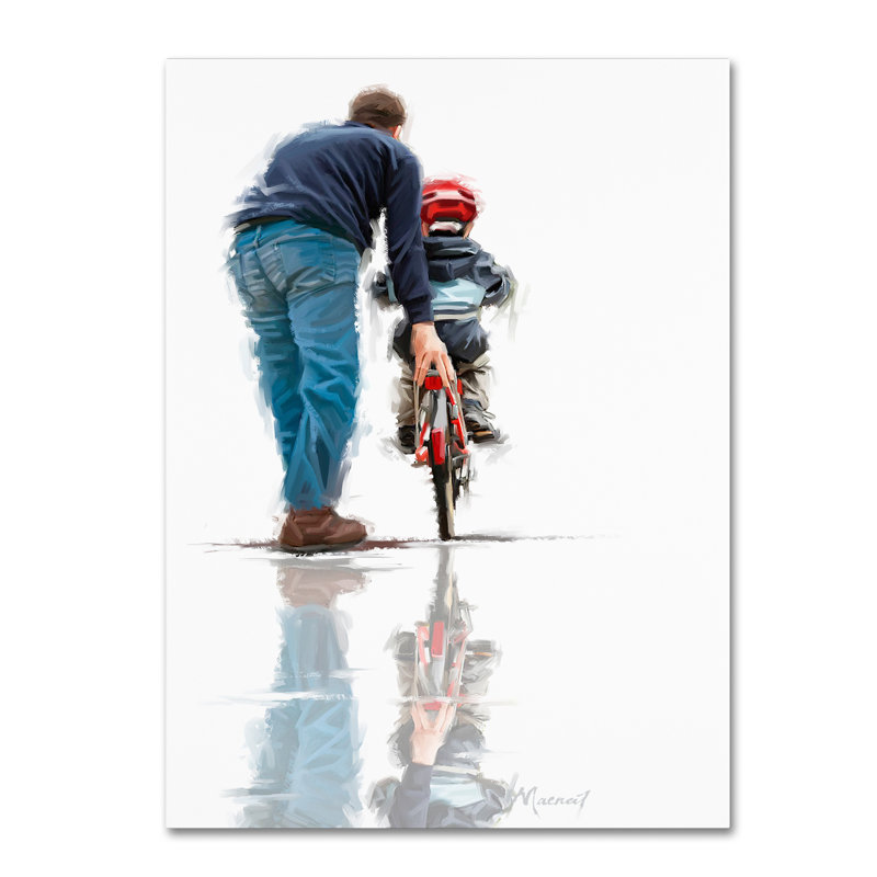 Armand 'Learning to Cycle' Print on Canvas, 24" H x 18" W x 2" D