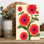 «Vibrant Red Blooms», art floral abstrait coloré et nature