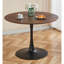 Table de salle à manger ronde avec plateau en pierre frittée et base de piédestal en acier pour 2 à 4 personnes dans la cuisine et la salle à manger-1280761442-1280761446-1235713037