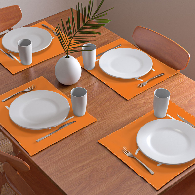 Cotton No Pattern Rectangle Placemat