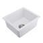 Évier de bar en quartz avec grille et crépine L 18 po x l 16 po Quartz