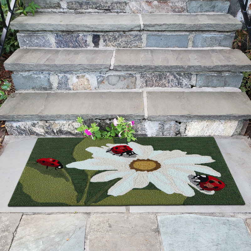 Schuller Floral Polyester Kitchen Mat, Rectangle 2' x 3'