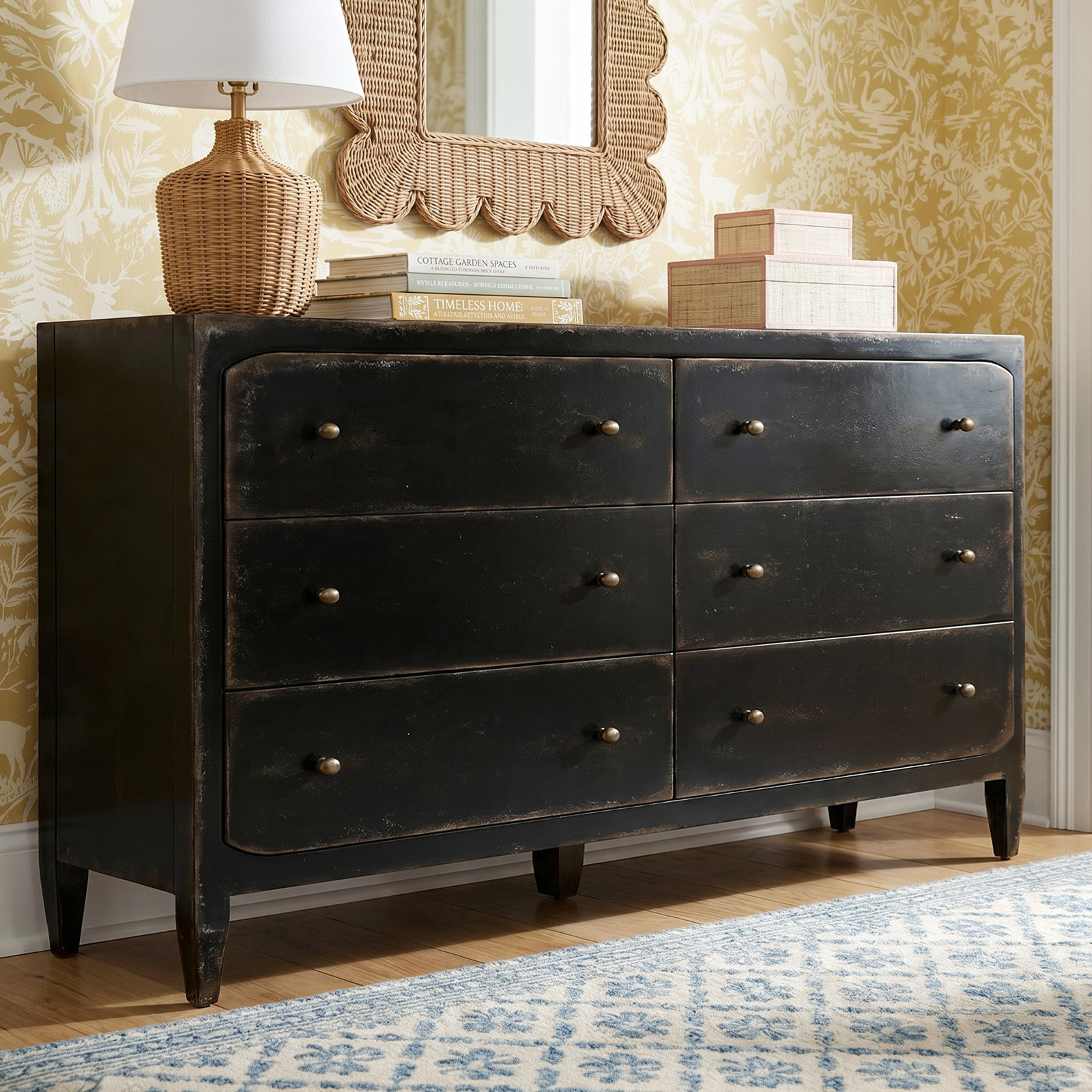 Chamberlain 6 - Drawer Dresser, Speckled Gray