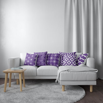 Housse de coussin géométrique en polyester