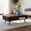 Table basse à 4 pieds en bois massif avec rangement Georgina