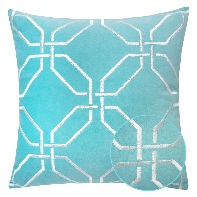 Buntin Embroidered Outdoor Throw Pillow