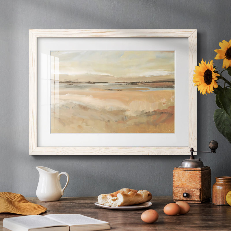 Earth Tone Landscape II - impression d'un cadre photo unique, H 18 po x l 26 po x P 1,5 po, Blanc