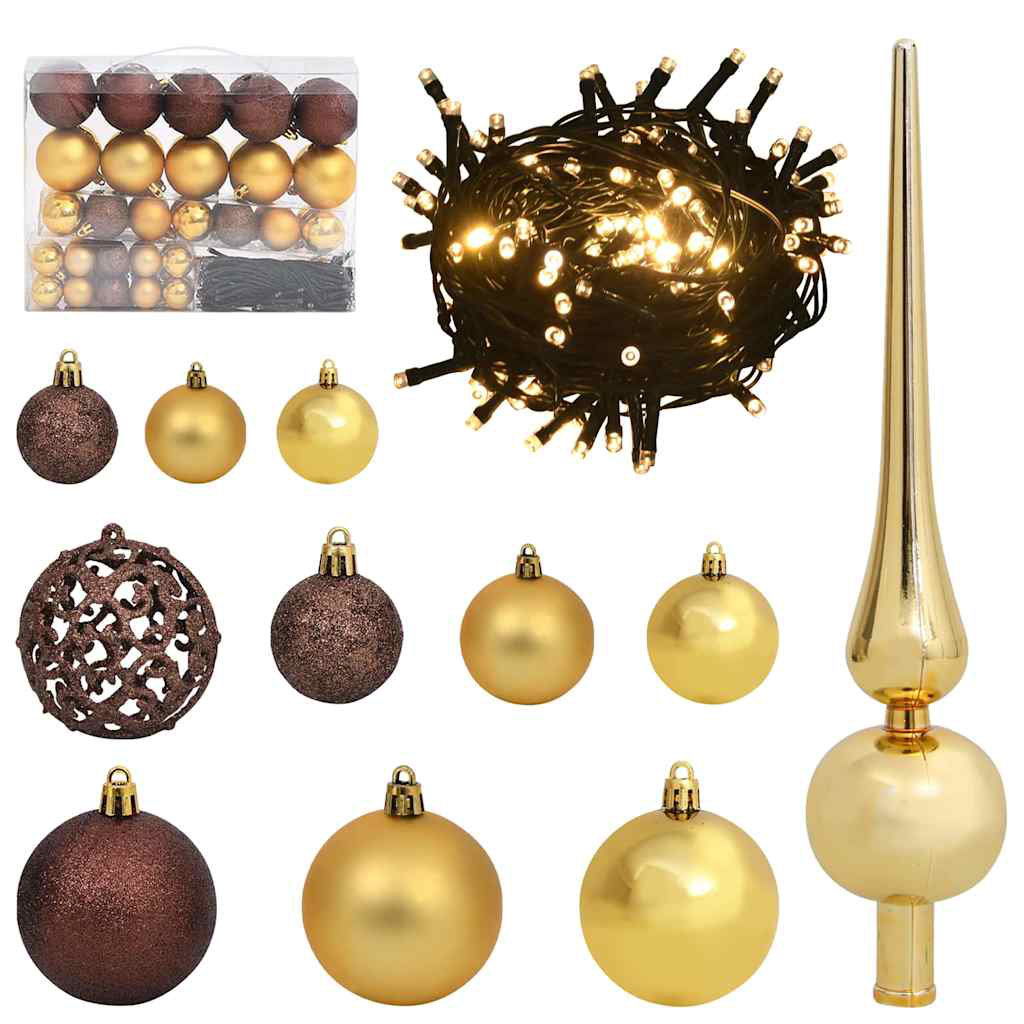 Artificial Hinged Christmas Tree With 150 Leds 150 Cm PVC