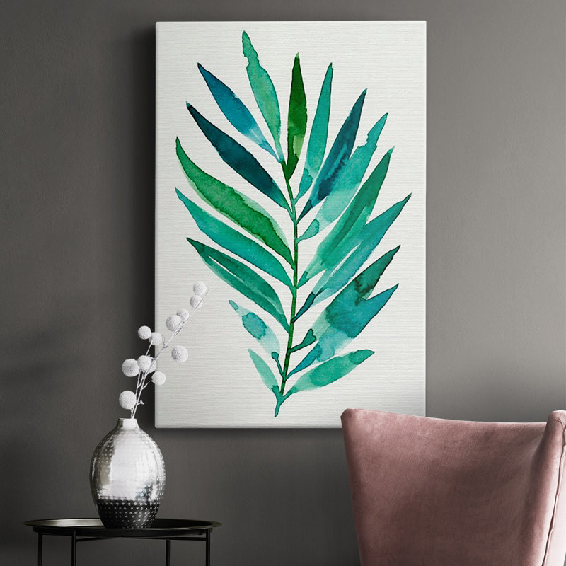 Impression sur toile tendue Palm Frond Flow I, H 18 po x l 12 po x P 1,5 po