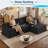 Clitheroe 96.5" L-Shaped Modern Minimalist Boneless Sofa, No Assembly Required Sectional Couch-2021592666-2021592668