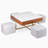 Kreitman Lift Top Extendable Nesting Coffee Table Set With Storage & 4 Stools