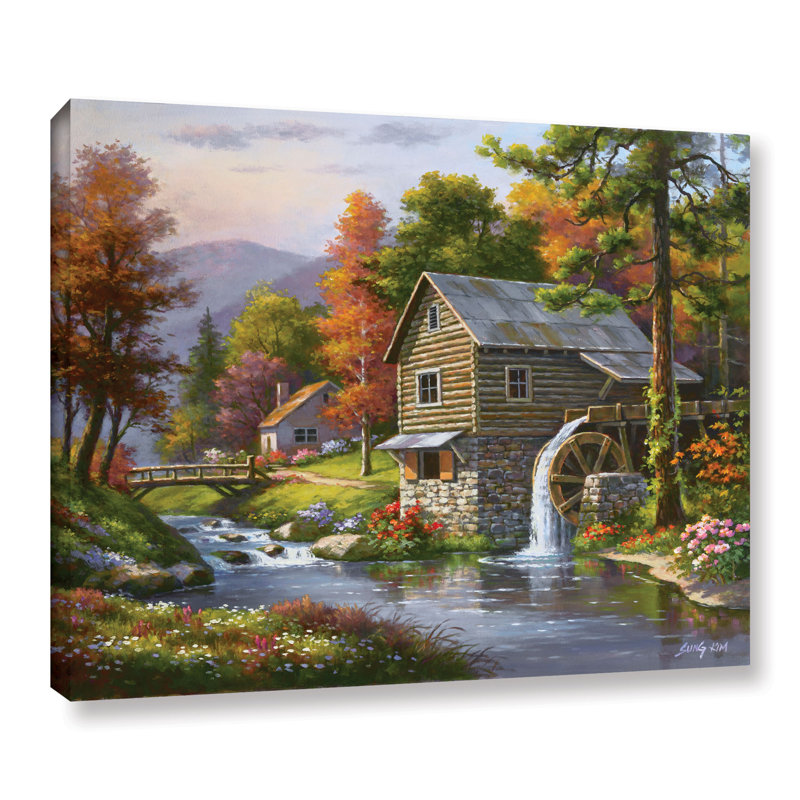 " Old Sutters Mill " Painting Print, 18" x 24", Wrapped Canvas