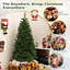 Arbre de Noël artificiel 6 pi avec 680 branches, 700 lumières DEL blanc chaud-1036524050-1036524052