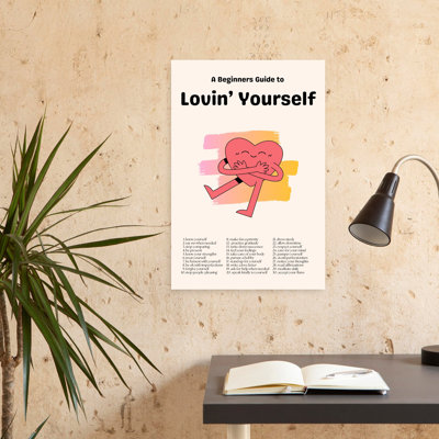 Art mural contemporain abstrait «Self Love»