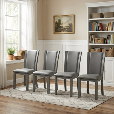 Upholstered  Dining Chairs With Padded Seat（Set Of 4）