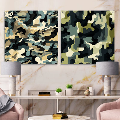 Corbijn - Ensemble abstrait d'art mural en verre acrylique sur 2